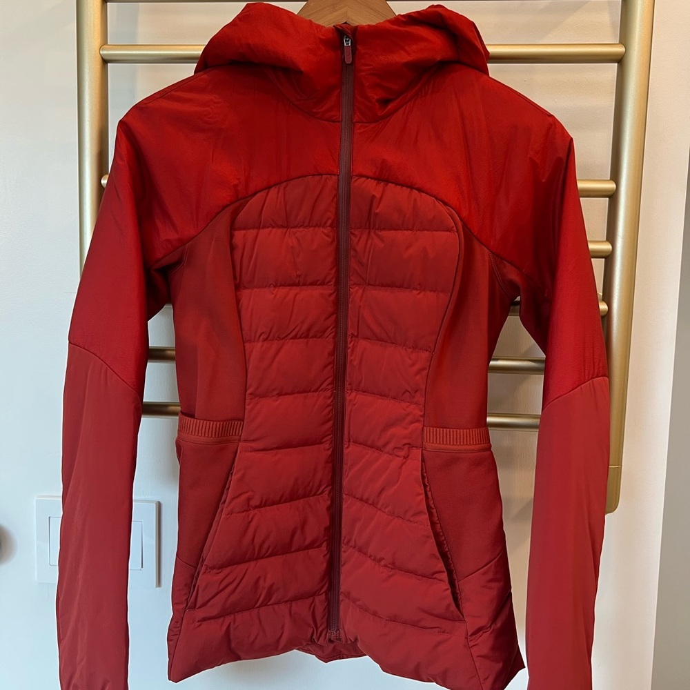 lululemon athletica Red Puffer Jacket, size 6